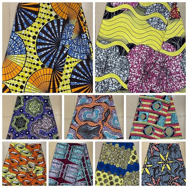 Tessuto 100% cotone nuovo tessuto cerato originale tessuto stampato tessuto tessuto cerato africano 202 materiale ankara cera africana all'ingrosso 6yardD1224