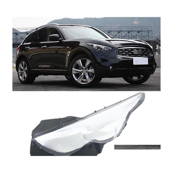 Andere Beleuchtungssystem-Lichtkappen für Infiniti Fx35 Fx50 2009 2010 2011 2012 2013 Autoscheinwerfer Er Transparenter Lampenschirm Lampengehäuse Gl Dhg5I