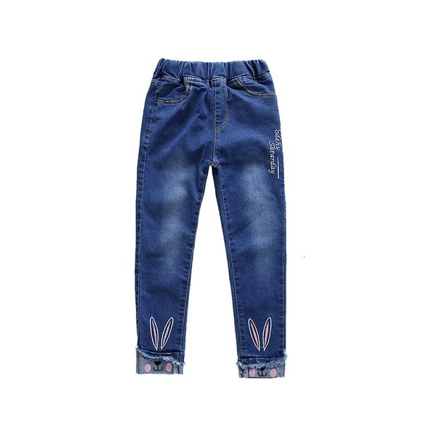 Jeans Mädchen Hosen Frühling Auntumn Kinder Skinny Jeans Kinder Denim Hosen Baby Mode Elastische Taille Jeans 2-12T Teenager Kleidung 230512