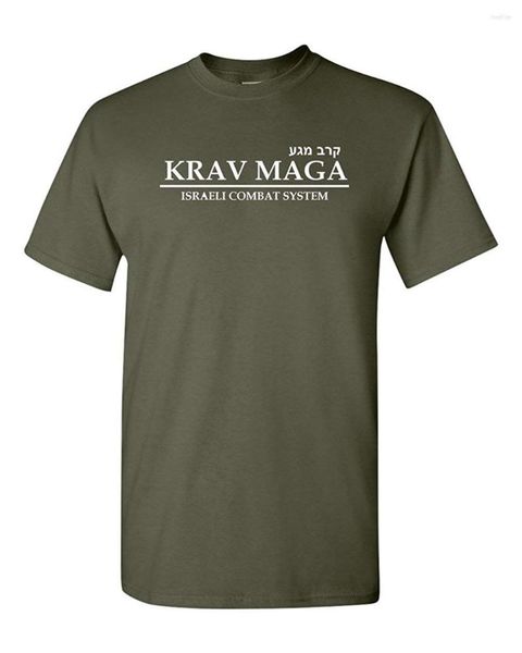 Herren T -Shirts Krav Maga Israeli Kampfkunst Kampfmode Kurzarm Neuheit Cool Tops Männer Biker