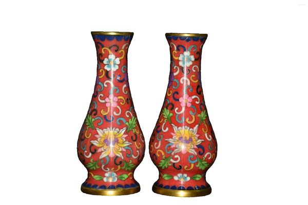 Vasos mozart puro cobre cloisonne filigree para vaso de vaso de maconha Estilo de ornamento A51 Antiguidades tradicionais chinesas Presentes de arte