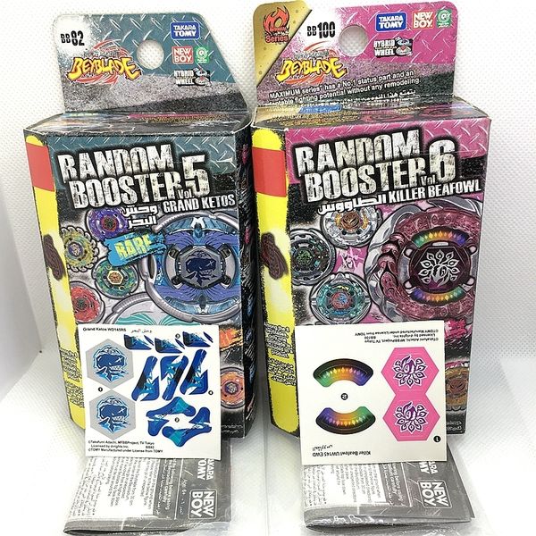 Spinning Top Limited Edition Соберите подлинный Beyblade Random Booster Vol6 BB100 BB82 Flame Gem подтвердил Tomy 230512