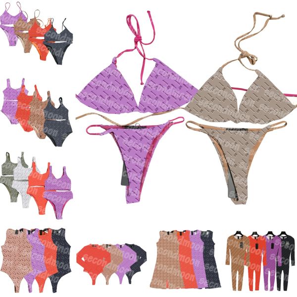 Damen-Bademode mit Buchstaben-Aufdruck, Designer-Bikini-Set, einteiliger Badeanzug, Surfen, Tauchen, Badeanzug für Damen