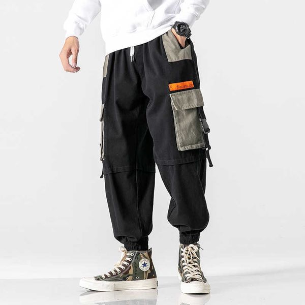 Calças masculinas 2023 Hip Hop Men Multi-Pocket Elástico Design Harem Pant Street Punk Hip Hop Casual Casual Joggers Calças de carga masculina ABZ51 AA230511