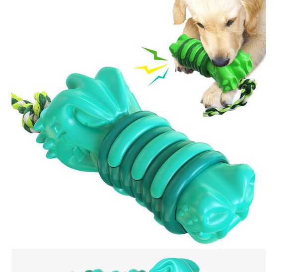 Os produtos para animais de estimação são o mais recente lançamento de uma bola de brinquedo para cães com cabeça de crocodilo vocal