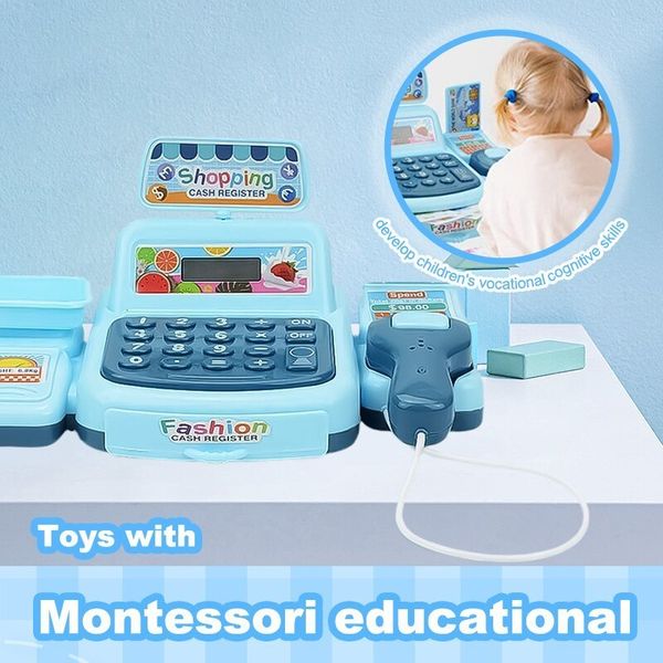 Cozinhas jogam simulação de alimentos Supermarket Game Toy Electronic Fingle House S Lighting and Sound Effects for Kid Birthday 230511