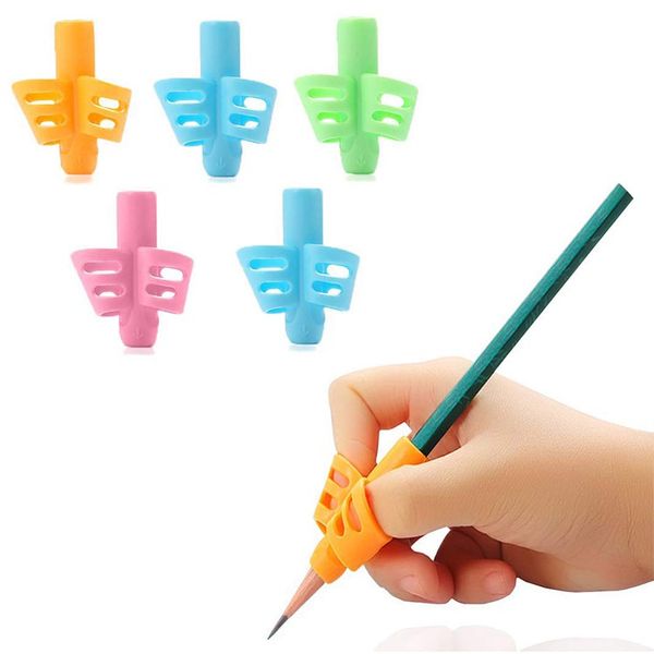 5pcs/lote de sílica macia GRASP GRASP BONES GEL GEL GRIPS CRIANÇAS ESCREVEM ESCREVER TERRO DE TREINAMENTO PENS DE FERRAMENTAS DE TEMPORTE DE CRIANÇAS Presentes