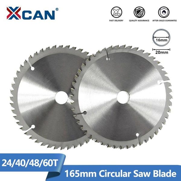 Zaagbladen XCAN 1 Stück 165 mm 24/40/48/60 Zähne Hartmetall-Holzsägeblätter für Multifunktions-Elektrowerkzeug TCT-Kreissägeblatt Holztrennscheibe