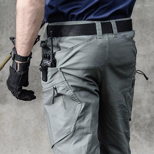 Мужские брюки мужская городская тактическая одежда боевые брюки Многократные карманы уникальная случайная ткань рипстопа