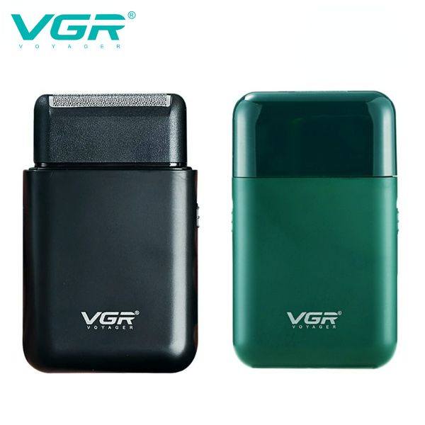Electric Shavers VGR Professional Beard Trimmer Razor Portable Mini Порессивая бритья 2 Blade USB Зарядка для мужчин v390 230512
