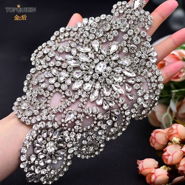 Outros acessórios de moda TopQueen SP01 Bridal Sew Applique Epaulets For Women Appliques Rous