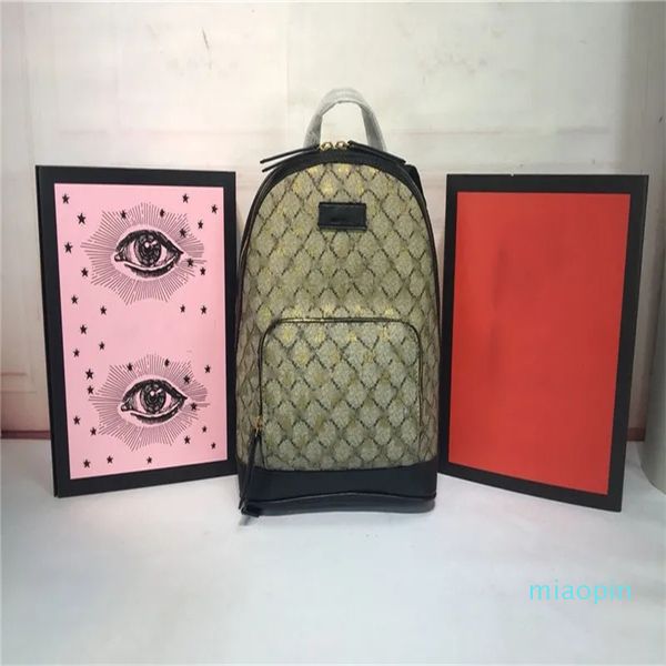 2023 Designer Bagcpacks Backs Bags Luxury PVC Canvas Beige Print Office Cail Cated Кожаная кожа Beige Black Fashion Bags Мужские женские рюкзак стиль 29 см.