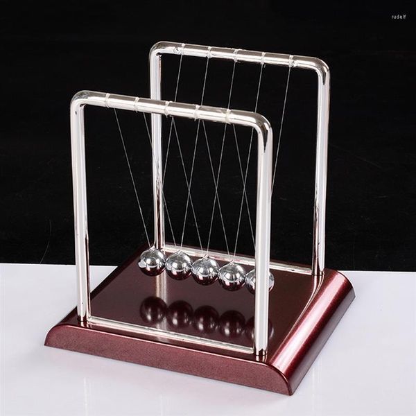 Figurine decorative Ton Cradle Balance Sfere d'acciaio Forniture per l'insegnamento scolastico Fisica Scienza Pendolo Giocattolo da scrivania Regali Decorazione domestica