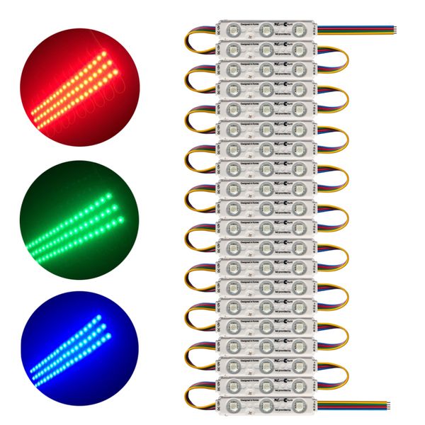 Crestech888 superhelles 3-LED-Modul RGB 5050 SMD LED, wasserdicht, dekoratives Schaufenster-LED-Licht für Buchstabenschilder, Werbeschilder