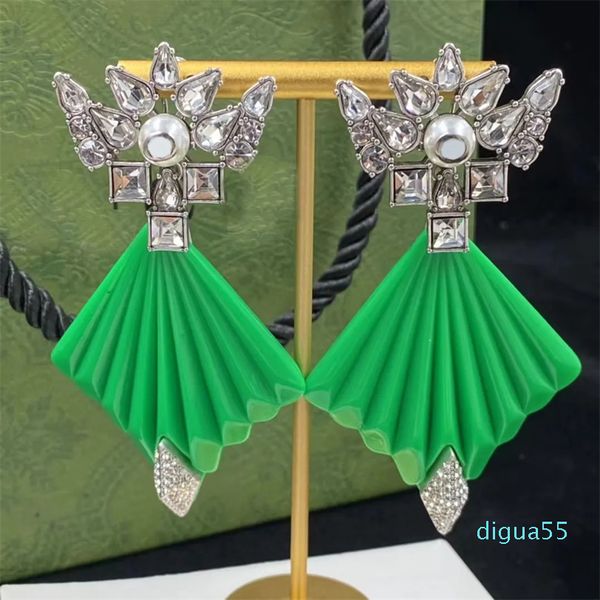 Brincos de lustres de moda Areta orecchini pérola cristal 925 briol de designer de agulha de prata para mulheres amantes de festas jóias de presente