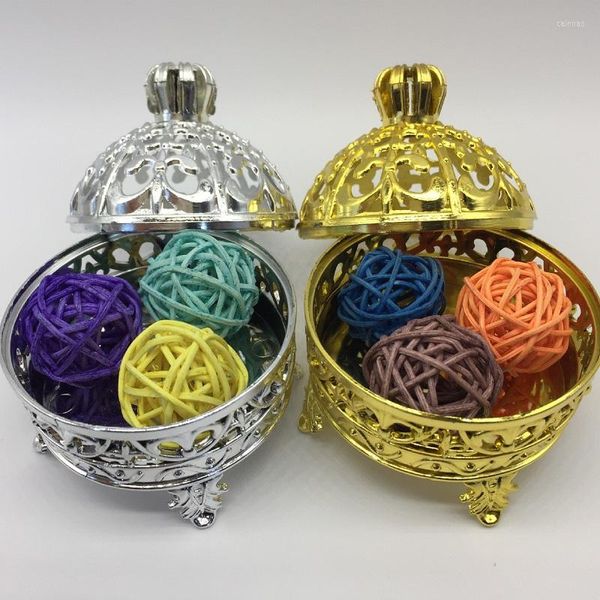 Principal de presente 200pcs/lot Censer Shape Golden Silver Wedding Candy Box Lin4029