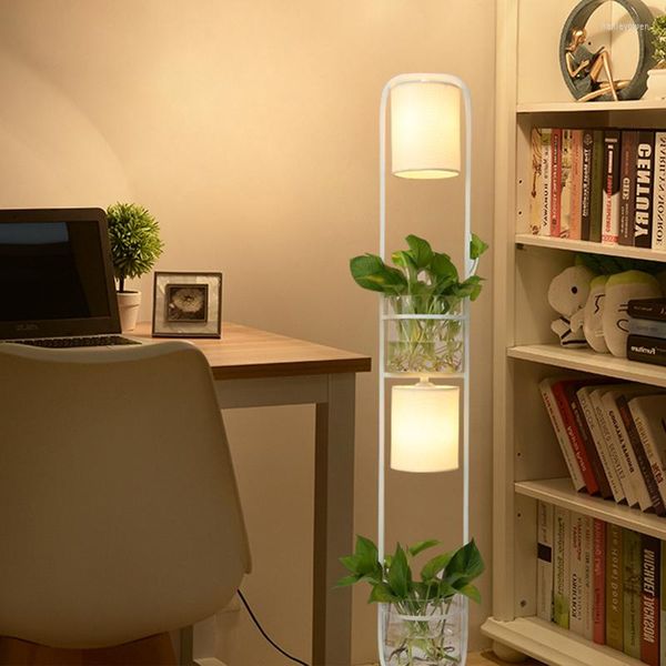 Lâmpadas de piso modernas LED de decoração de planta de planta lâmpada de luminária