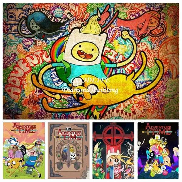 Stitch 5d Faiy Diamond Painting Anime Adventure Tempo Croce Kits A nego Hobby Cartoon Finn Art Mosaic Recensione Home Decor