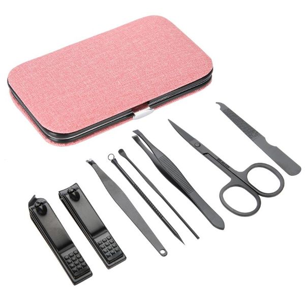 Kits de arte unhas Clipper Stainless Steel Clippers Kit de manicure com estojo de armazenamento Pedicure Toe Tools