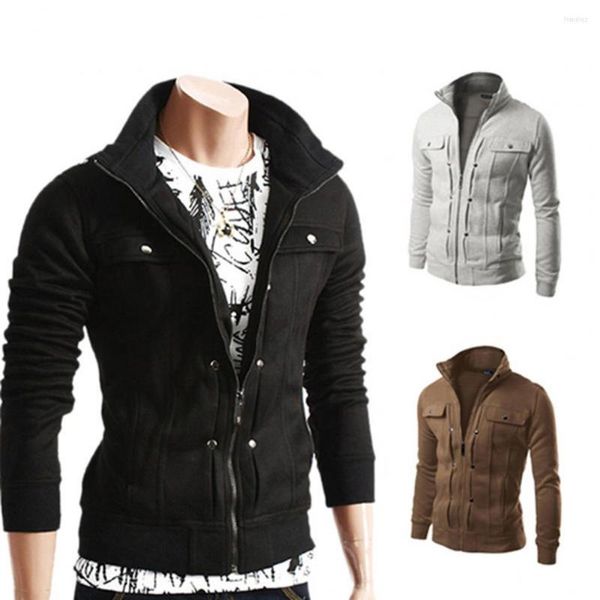 Roupas de ginástica 1 conjunto de homens esportivos de manga longa de manga longa Stand stand stand colar ranzing jacket calça calças de casaco para trabalhar