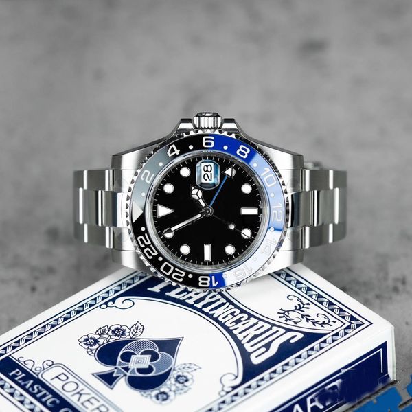 Reloj hombre roelx роскошные мужские часы роскошные автоматические автоматические часы водонепроницаемые часы Топ Стекло сапфировые механические часы -дизайнер светящиеся