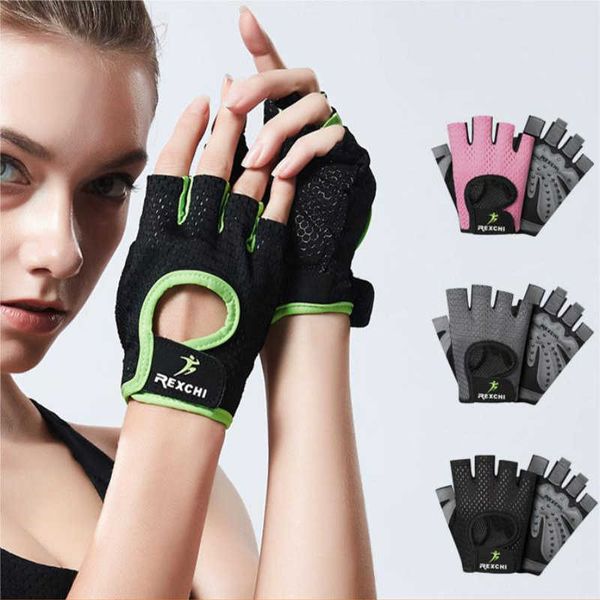 Luvas esportivas Anti-deslizamento Luvas de dedo meio dedilhado Luvas de ciclismo respiráveis ​​Fitness Gym Leving Lifting Yoga Construção de motocicletas Treinamento de motocicletas P230512