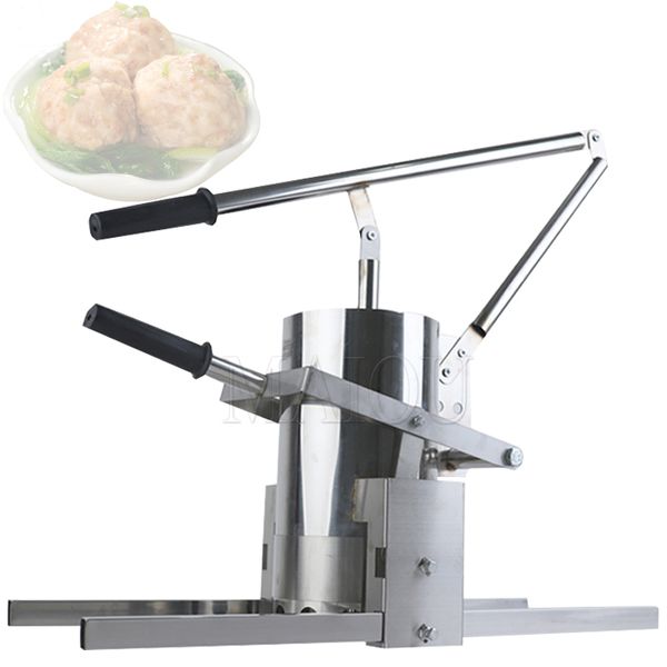 Kommerzielle billige kleine manuelle Hähnchenfleischbällchen-Gemüsebällchenherstellungsmaschine Schweinefleischschüssel-Extruder Rettichbällchenformmaschine