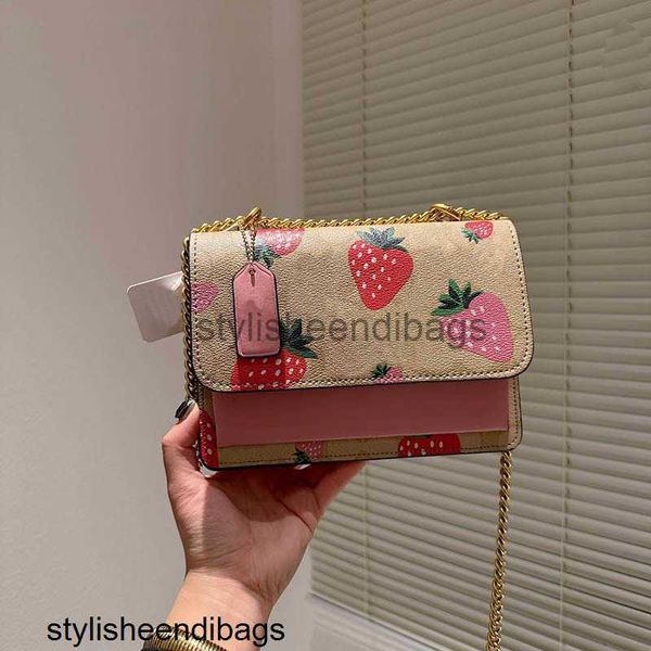 Designer-Tasche, klassische Kettentasche, Damen-Erdbeeren, Cbag Flip Messenger, Damen-Handtaschen, Designer-Taschen, Handtasche, Geldbörse, praktisch, langlebig, leichte Geldbörse 230309