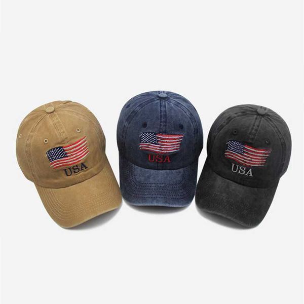 Snapbacks Erkekler ABD Bayrak Bahçolü Kapağı Yaz Askeri Baba Şapkası Unisex Amerikan Bağımsızlık Günü Açık Spor Kapakları Günlük Ayarlanabilir Şapkalar P230512