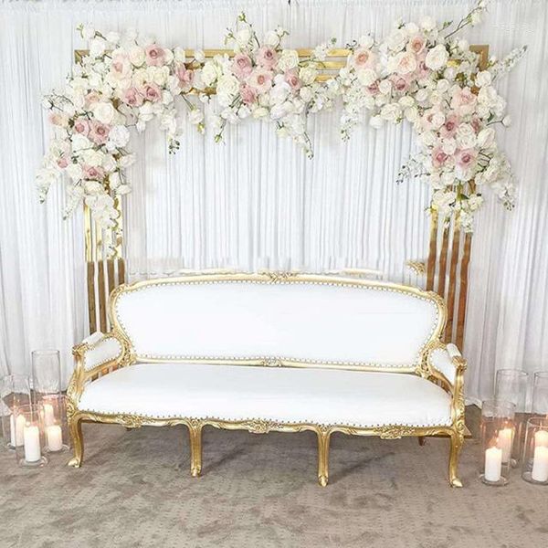 Украшение вечеринки без стула, включая) свадебная церемония арка нержавеющая сталь психическое золото высокий фон для свадьбы Yudao1952