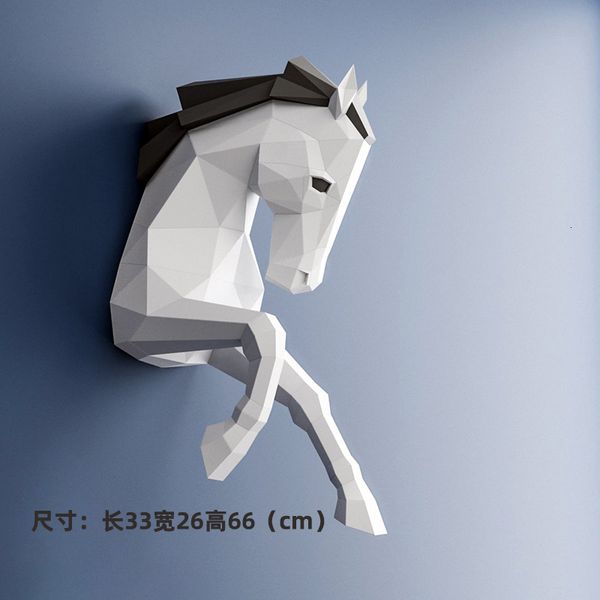 Outros brinquedos modelo 3D Modelo de papel artesanal Horse DIY Papercraft decoração Decoração de decoração Puzzles Educacional Crianças Presente 1254 230511