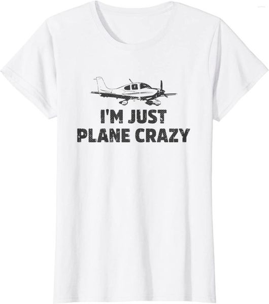 Herren-T-Shirts Ich bin einfach verrückt nach dem Flugzeug. Lustiges Flugzeugpiloten-T-Shirt