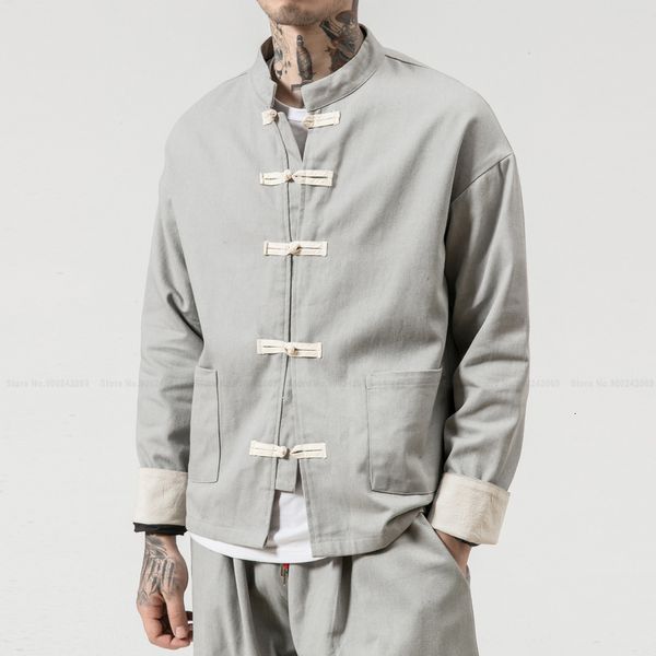 Ethnische Kleidung Männer Chinesischen Stil Hanfu Tops Hosen Traditionelle Ethnische Kung Fu Jacken Hosen Baumwolle Leinen T-shirt Mode Kleidung 230512