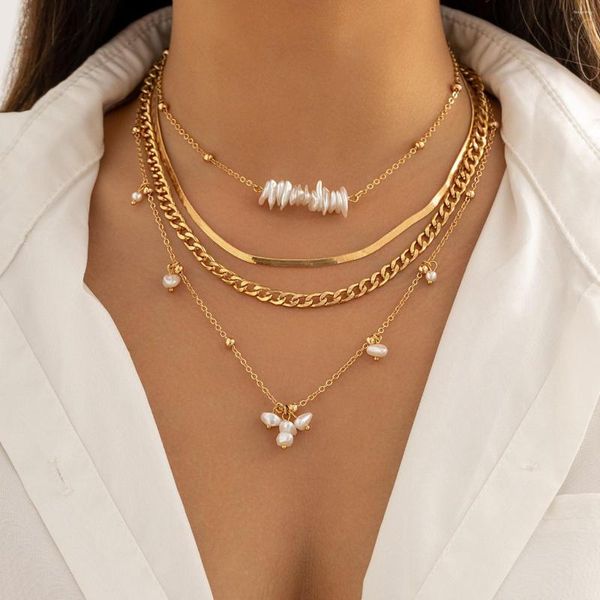 Ketten Süße coole Anzug-Imitationsperle Würzige Mädchen-Halskette Kleine Leute können Perlen-Knochenkette tragen
