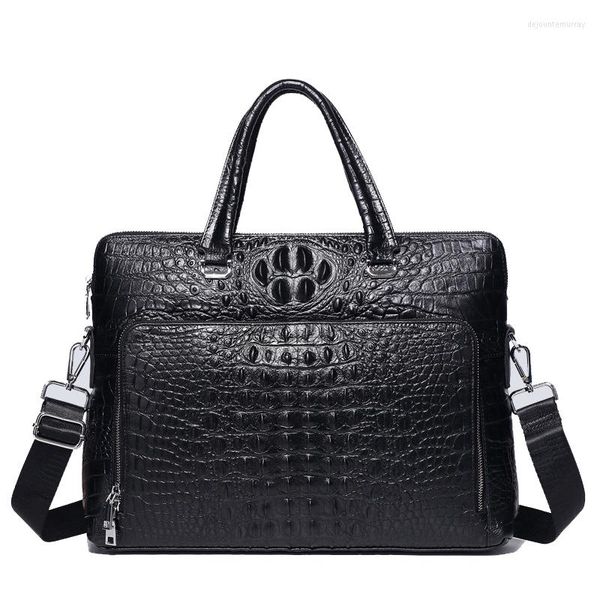 Abendtaschen Berühmte Design Männer Tasche Krokodil Muster Rindsleder männer Aktentasche Männliche Business Laptop Totes Handtasche