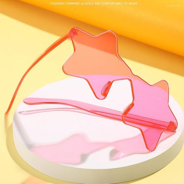 Occhiali da sole 1 PC Occhiali da sole in plastica color caramello Trasparente Stile Europa America Bambini