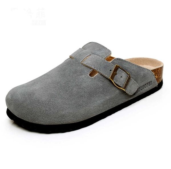 Sommer-Herren-Hausschuhe mit geschlossener Zehenpartie, Wildleder-Clogs, Sandalen für Männer und Frauen, Garten-Clog-Slides, Unisex, großes, atmungsaktives Design, 63ess