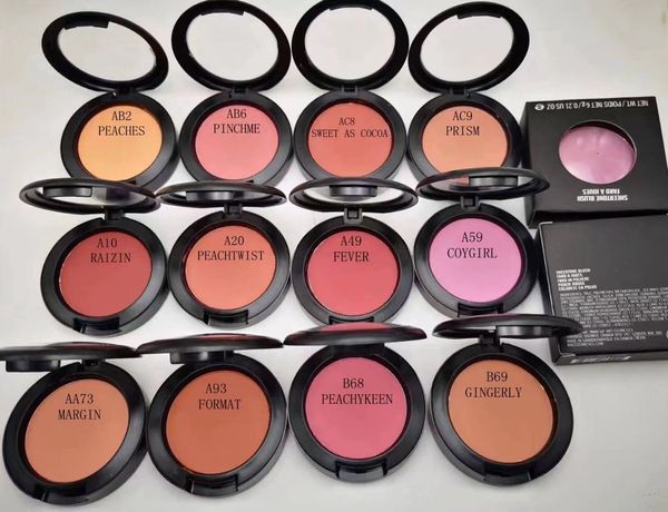 12 Stück heißes Marken-Make-up-Rouge, Schimmer-Rouge, keine Spiegel, kein Pinsel, 6 g, 12 Farbauswahl