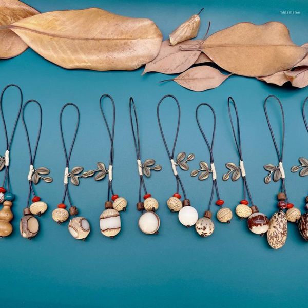 Schlüsselanhänger Vintage Böhmen Bodhi Anhänger Schlüsselbund Für Frauen Männer Ethnische Pflanze Obst Samen Schlüsselanhänger Auto Tasche Zubehör Ring