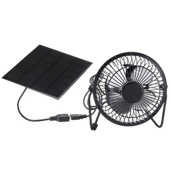 Ventilatori Mini ventilatore alimentato a pannello solare Ventilatore di scarico solare portatile da 5 W da 4 pollici per serra per ufficio all'aperto