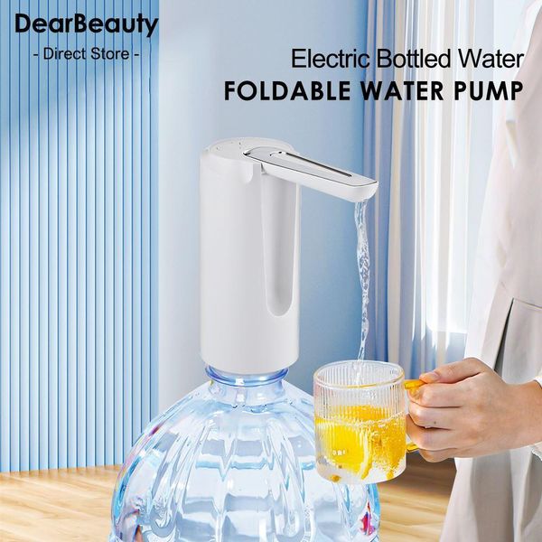 Distributore Pompa dell'acqua pieghevole USB Distributore Automatico Pump Acqua di controllo Acqua Display Mini Electric Water Dispenser