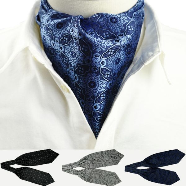 Шарф для мужчин, шелковые шарфы, модные британские полоски в горошек, двухсторонний костюм, рубашка, шарф с вырезом