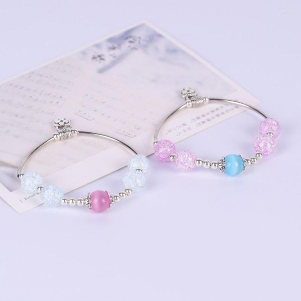 Bracelets de charme moda moda moda cogra de vidro simples pipoca de cristal bracelete feminino namorada presente jóias pequenas jóias