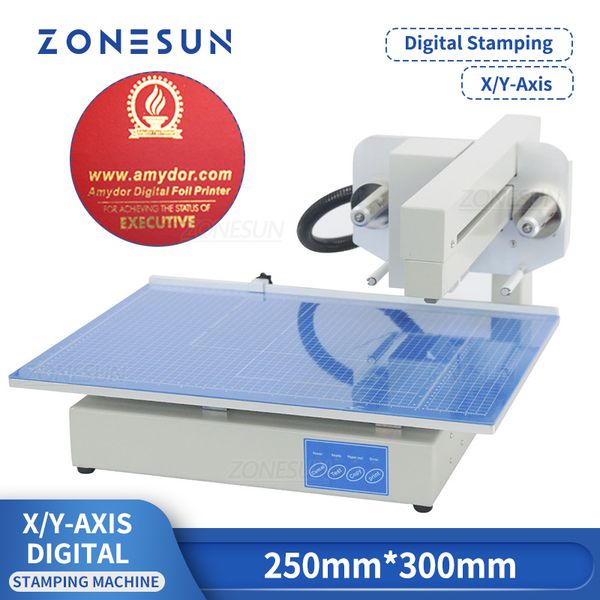 Zonesun 3025 Máquina de estampagem automática digital FDDEING PLACA MOVILÍVEL PRIMERANTE DE FOIL