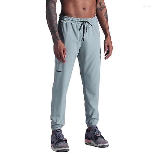 Herrenhose für Herren, Workout, sportlich, solide, Jogger, Sport, Fitnessstudio, dehnbar, schnell trocknend, Kordelzug an der Taille, Jogginghose mit Reißverschlusstaschen