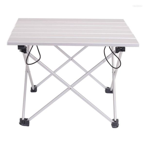 Camp Furniture Tragbarer Aluminium-Klapptisch für Abendessen im Freien, Wandern, Camping, Grillen, Reisen, Schreibtisch, Legierung, ultrahell, blau, rosa, grau, klein