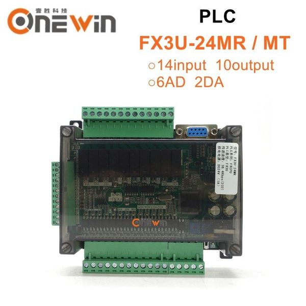 Denetleyici FX3U24MR FX3U24MT PLC Endüstriyel Kontrol Kartı 14 Giriş 10 Çıkış 6AD 2DA 485 İletişim ve RTC