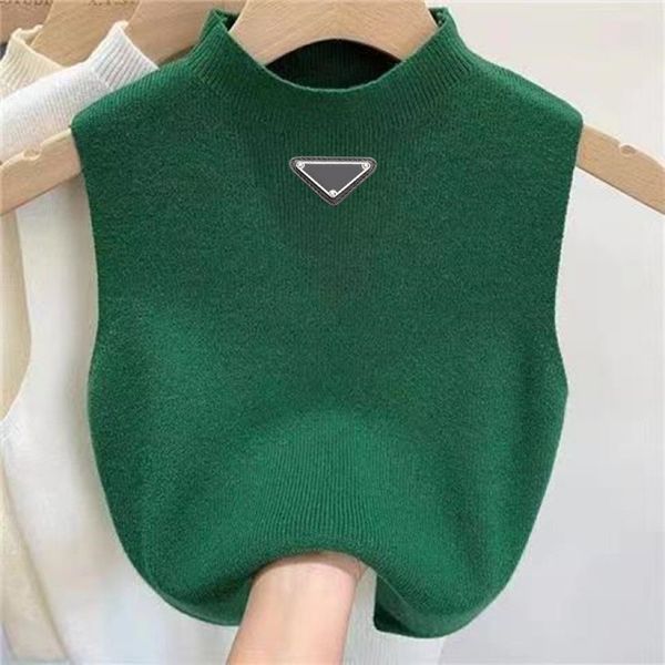 Kadın Knits Üstler Tasarımcı Tanklar Kolsuz Yelek Seksi Camis Yumuşak Kadınlar Yelek Giyim Üst Omuz Omuz Siyah Tank Top Sıradan Kolsuz Artı Boyut S-XL