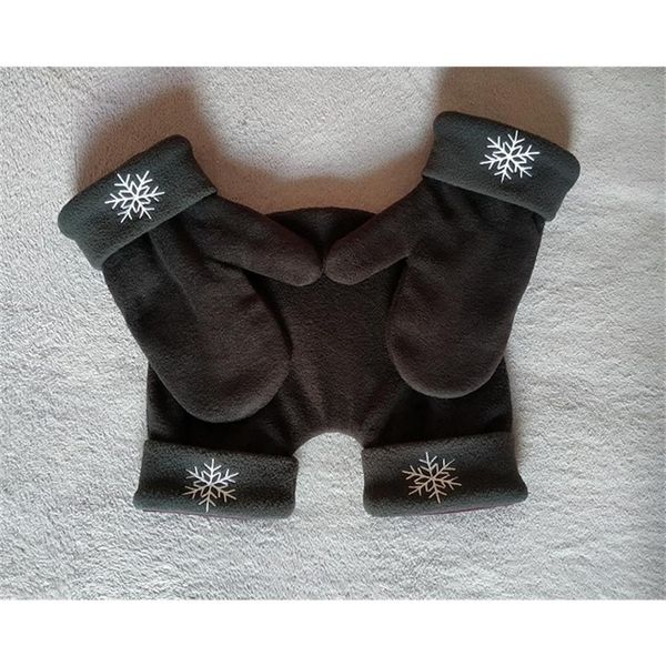 3pcs Conjunto de casais Luvas Polar amantes de lã de inverno Espalhar luva quente 3 cor namorados presentes de natal casais românticos Mittens D206a