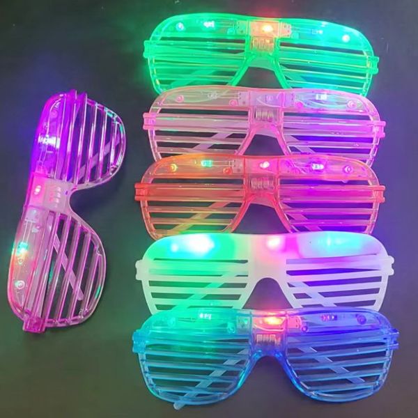 Im Dunkeln leuchtende LED-Brille, leuchtende Sonnenbrille, Neon-Partygeschenke, leuchtende Gläser für Kinder und Erwachsene, Partyzubehör